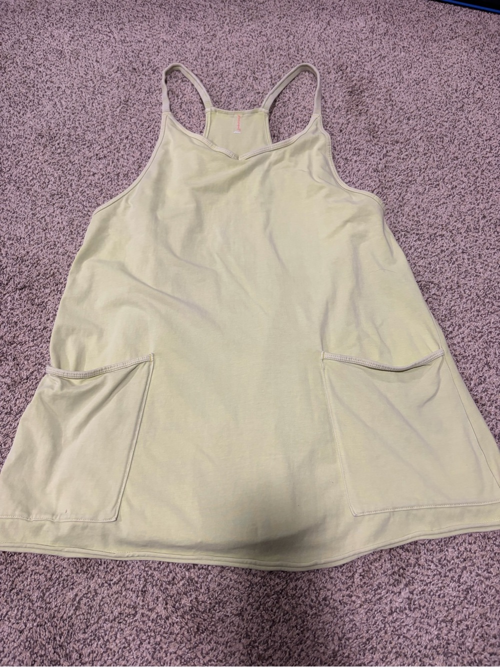FP Movement by Free People hot shot mini dress neon green Racerback Pocket Tank